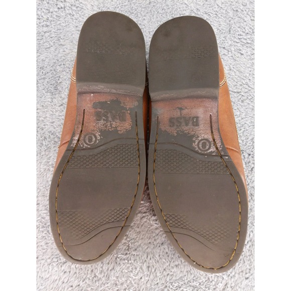 Bass Brown Leather Penny Loafer Shoes Sz 8 Classic Driving Moccasins Slip On - Picture 10 of 10
